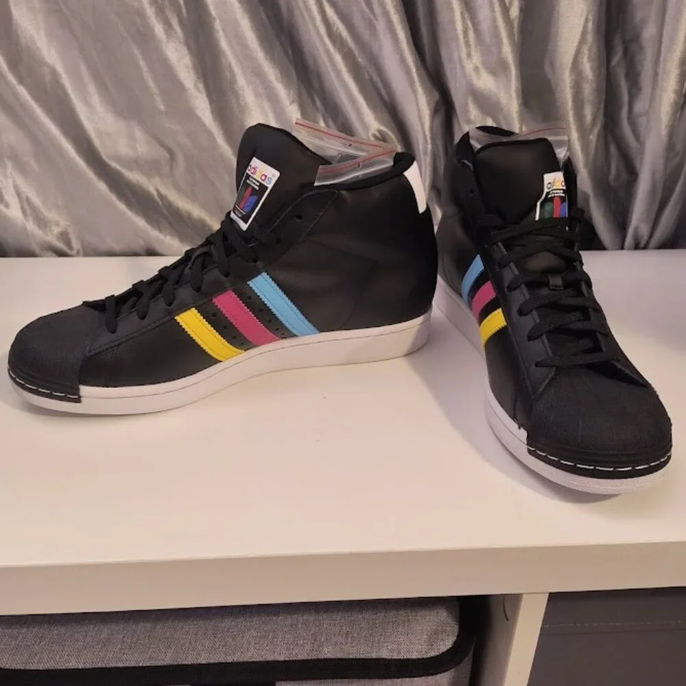 adidas Pro Model Shoes 'Core Black Red Blue Green' - Picture 3 of 8